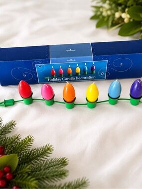 Hallmark Holiday Candle Decoration Light String Christmas Bulb Decor